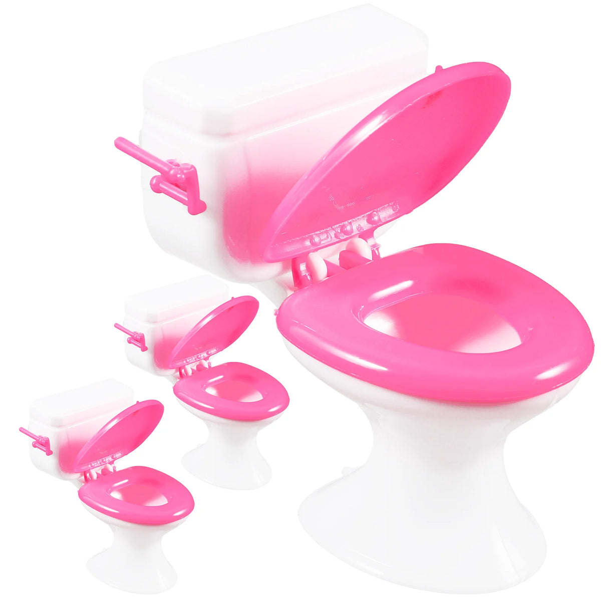 3 Pcs Dollhouse Toilet Bathroom Toy Mini Tiny Girl Toys Miniature Accessories Furniture for Kids Miniatures Baby Boy