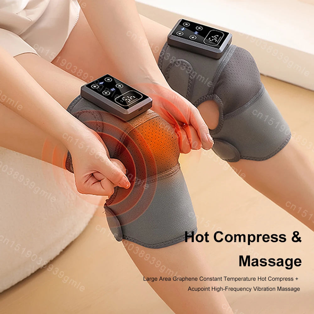 Eletric Heating Knee Massage Instrument Heated Knee Brace Wrap with Vibration Enthesitis Elbow Leg Arthritis Knee Health Care