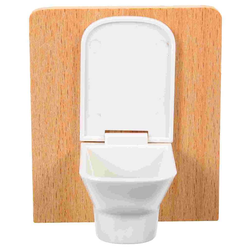 Room Toys Toilet Cake Toppers Bathroom Furniture Victorian Dollhouse Mini Decor Accessories Wood