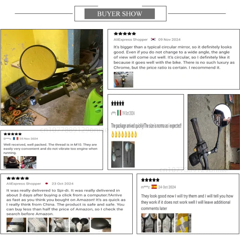 Motorcycle Modification Rearview Mirror, Outdoor Riding Anti Fall Folding Circular Mirror, Universal Motorcycle Accessories