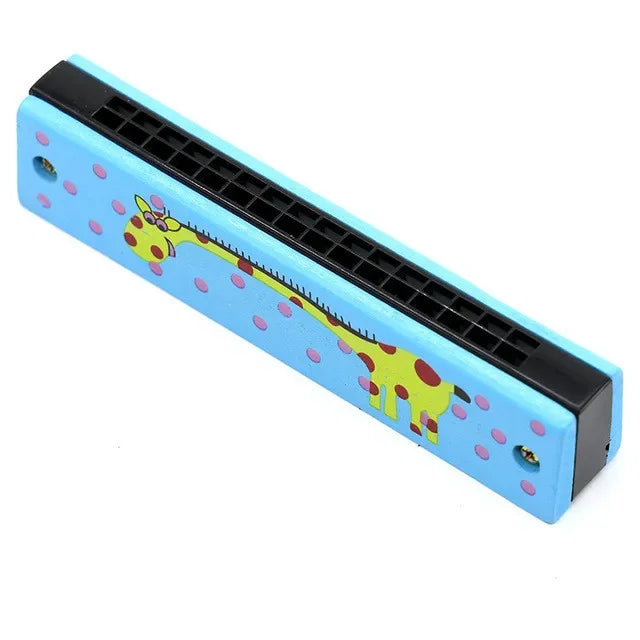 16 Holes Cute Harmonica Musical instrument Montessori Educational Toys Cartoon Pattern Kids Wind Instrument Children Gift Kids