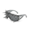 Novelty Punk Glasses Cyberpunk Rock Large Shield Spike Fashion Weird Club Sunglasses Funny Party Glasses
