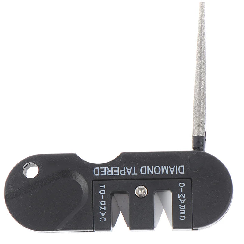 Portable Tungsten Ceramic Carbide Knife Whetstone Sharpener Sharpen Fish Hook Pocket Diamond Tool Camp Hike outdoor