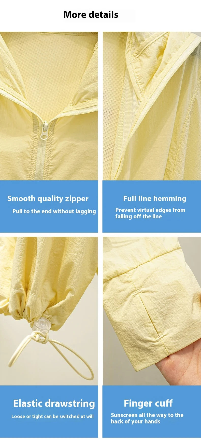 Outdoor Sunsuit Summer Mesh Breathable Zipper Skin Jacket Cardigan Excursion Hiking Hooded Sunscreen Jacket