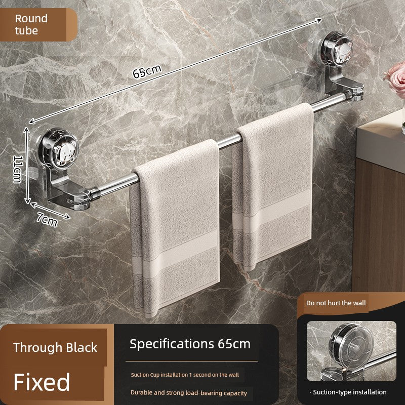 Suction Cup Towel Rack Bathroom Punch-Free Bathroom Retractable Towel Bar Storage Rack Bathroom Bath Towel Storage Rack