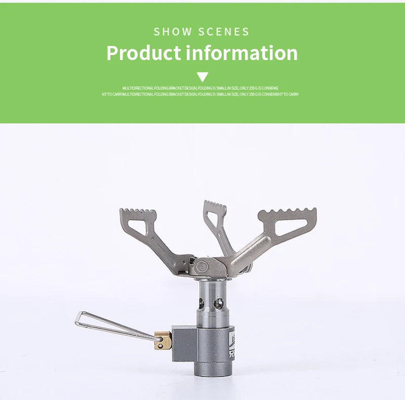 BRS-3000T Titanium Mini Camping Gas Burners 25g 2700W One-Piece Pocket Stove Outdooor Hiking Folding Cooking Furnace Portable