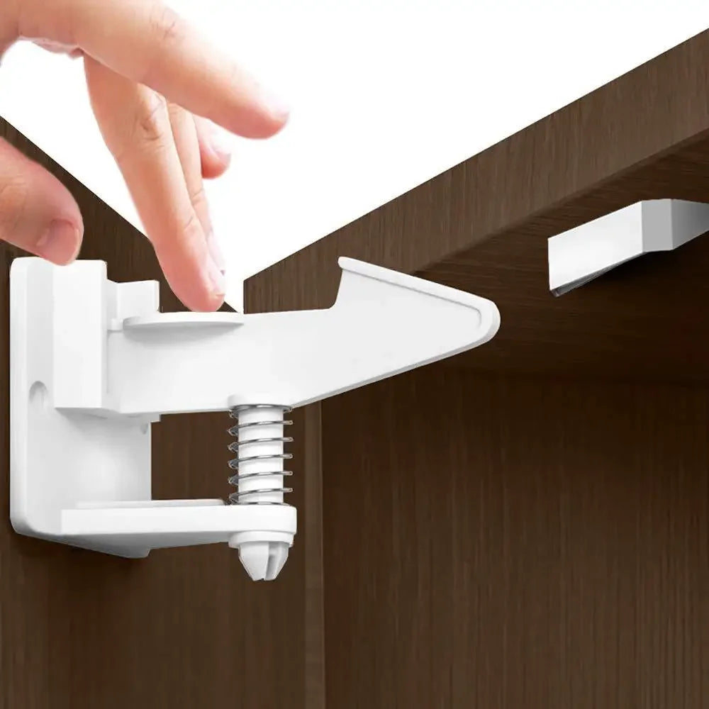 5/10Pcs Adhesive Baby Safety Lock for Drawer Cabinet Door Invisible Buckle Closet Locks Children Protection Baby Security Lock