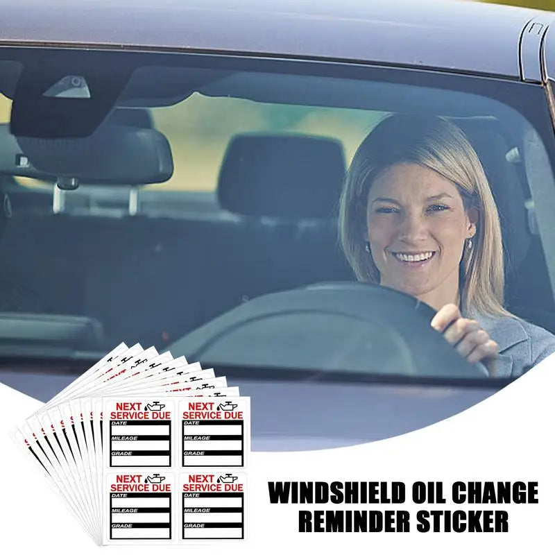 Oil Change Reminder Stickers 40PCS 2x2 Inch Service Reminder Labels Next Service Due Labels For Car Auto Vehicle Window