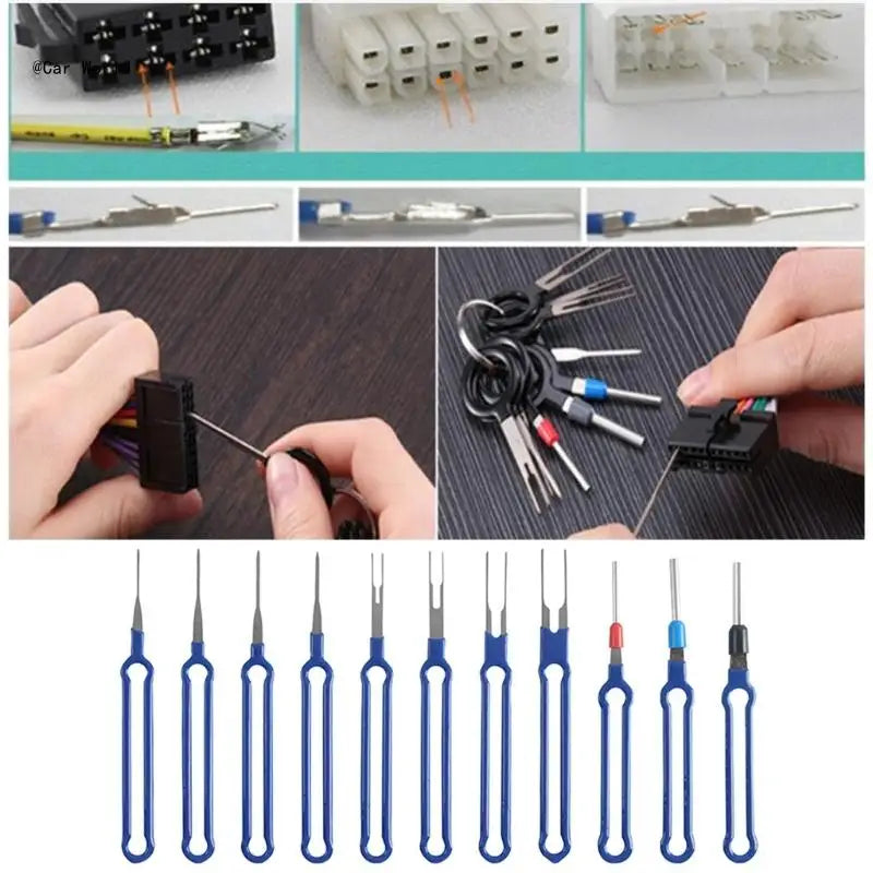 Multipurpose Automotive Terminal Removal Set, Electrical Pin Extractor Release Puller Tool for Car Connector Service 6XDB