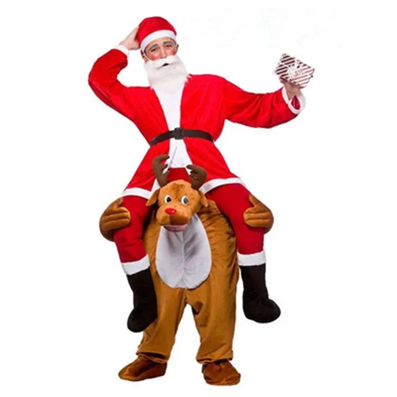 Novelty Funny Personality Animal Fake Legs Magic Pants Spoof Clothes Ride On Me Woman Men Christmas Halloween Costume Only Pants