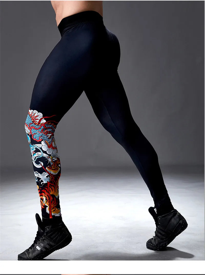 Spring Autumn Men Running Tights GYM Camping Hiking Pants Male Basketball Football Soccer Fitness Exercise Sport Long Legging J7