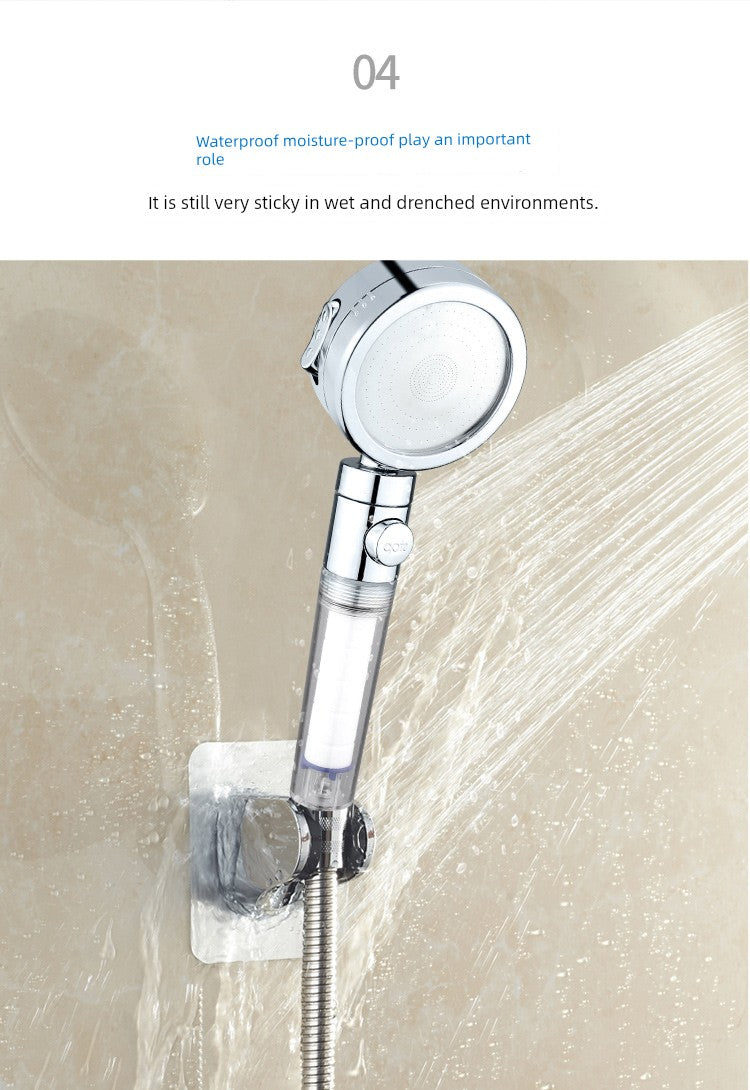 Shower Bracket Punch-Free Fixed Base Shower Nozzle Adjustable Rain Suction Cup Bathroom Shower Head Accessories