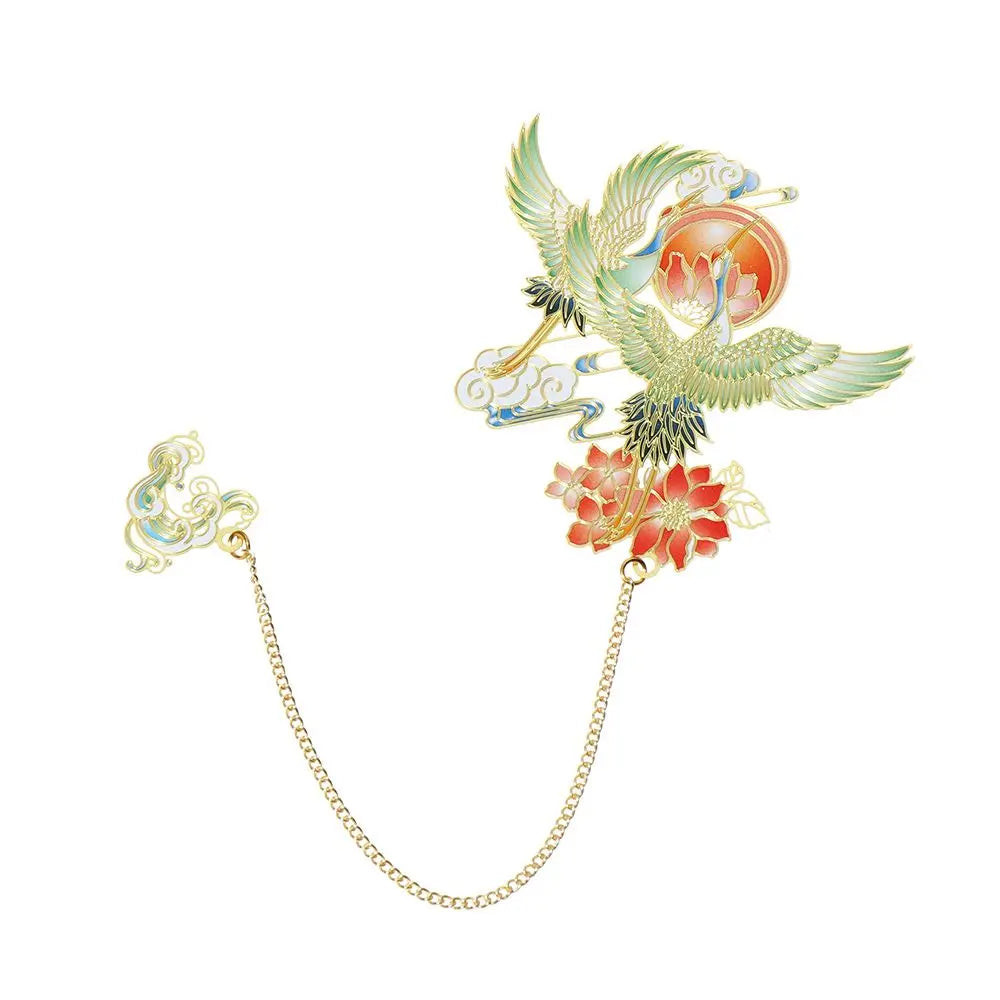 Stationery Metal Pendant Retro Chinese style Book Clip Pagination Mark Painted Brass Bookmark