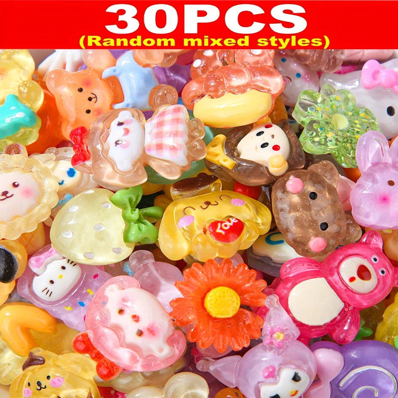 30/60Pcs Mini Food Toys Mixed Style Resin Food Dolls Kitchen Pretend Play Mini Food Dolls Diy Accessories For Adults And Teens