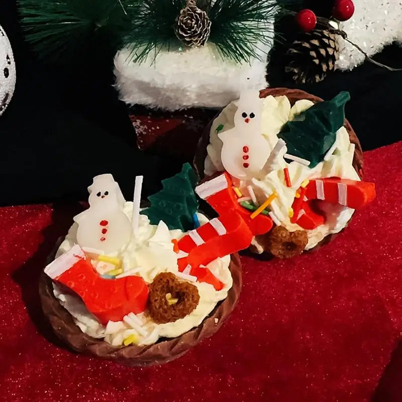 Aromatherapy candle set Christmas tart candles handmade Christmas pine aromatherapy candles winter Christmas home decorations