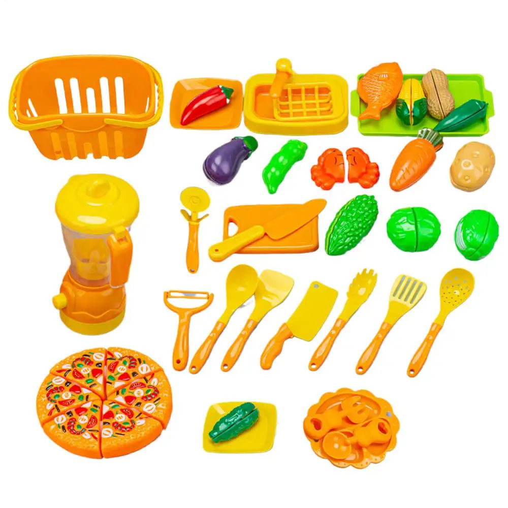 Play Food Set For Kids Children's Pretend Play Kitchen Toy Finely Polished Educational Toy For Birthday New Year Christmas