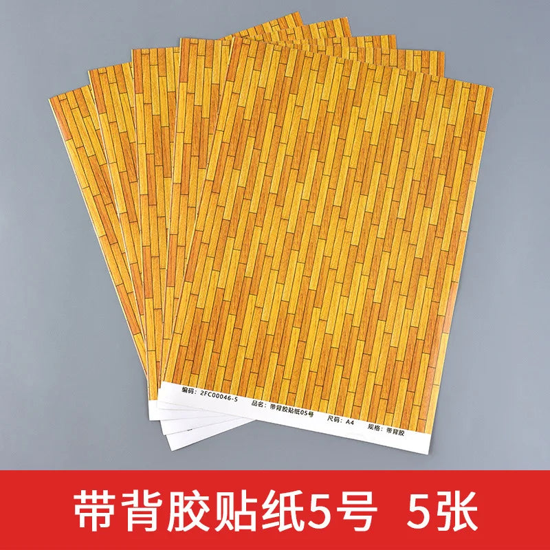 21x29CM Architectural Sand Table Model Material Sticker With Backing Adhesive Wallpaper Flooring Paper 5Pcs/Lot