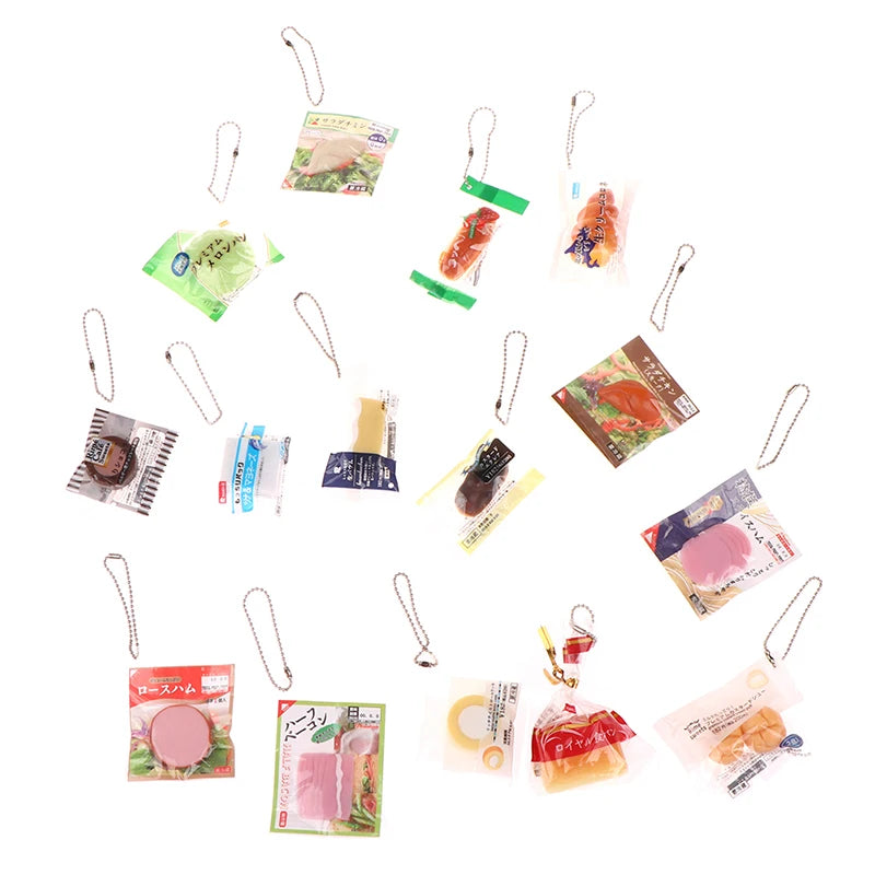 1PC Doll house simulation food toy pendant creative backpack pendant random delivery