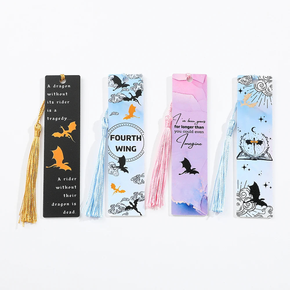 1pc Black Dragon Bookmarks Anime Tassel Bookmarks Reading Markers For Book Lovers Acrylic Bookmarks Friends Teachers Stationery