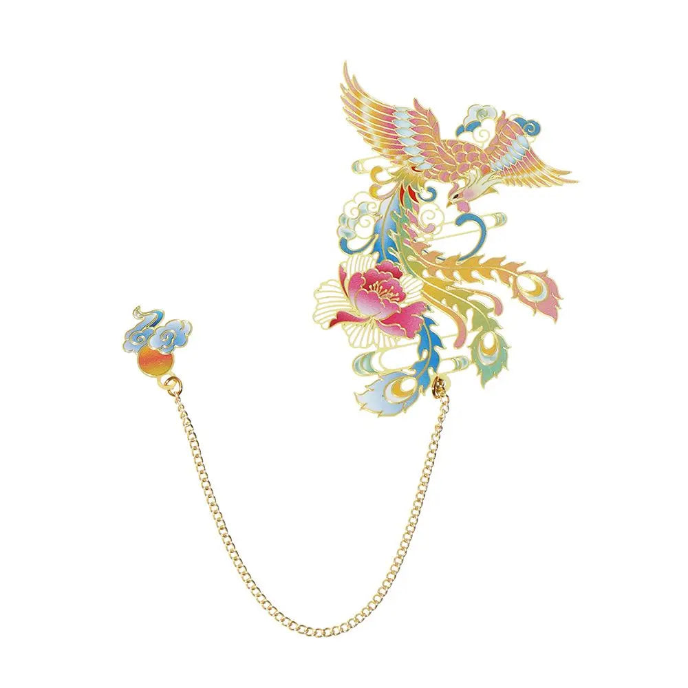 Stationery Metal Pendant Retro Chinese style Book Clip Pagination Mark Painted Brass Bookmark