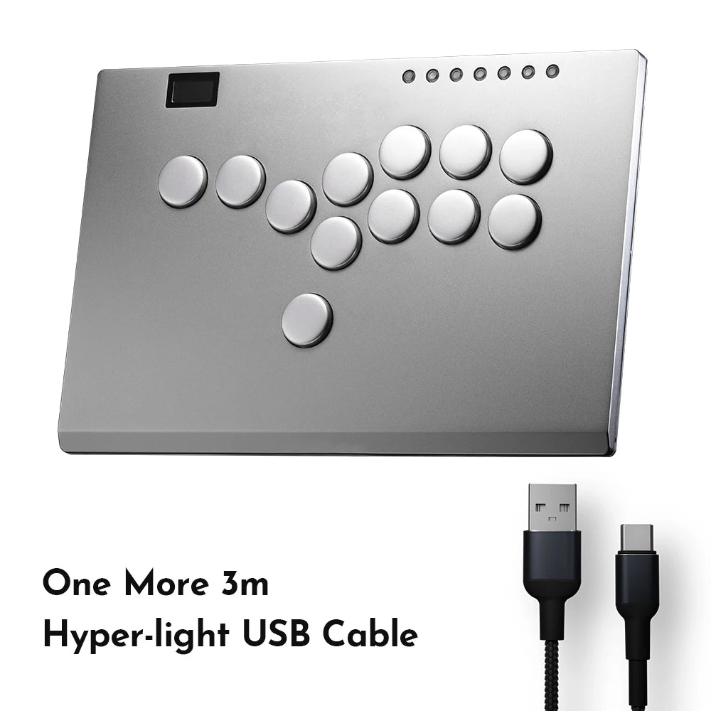 Haute42 Aluminium Alloy joystick Arcade Hitbox Leverless Controller Controle Arcade For PC/ Ps4 / ps5/Steam Fightstick Hitbox