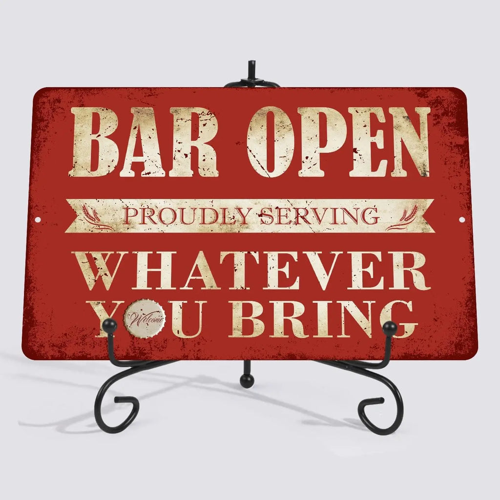 Iron Painting Retro Art Bar Logo Decoration Fun Home Open Metal Men's Cave Gifts Indoor and Outdoor