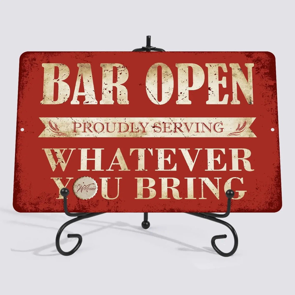 Iron Painting Retro Art Bar Logo Decoration Fun Home Open Metal Men's Cave Gifts Indoor and Outdoor