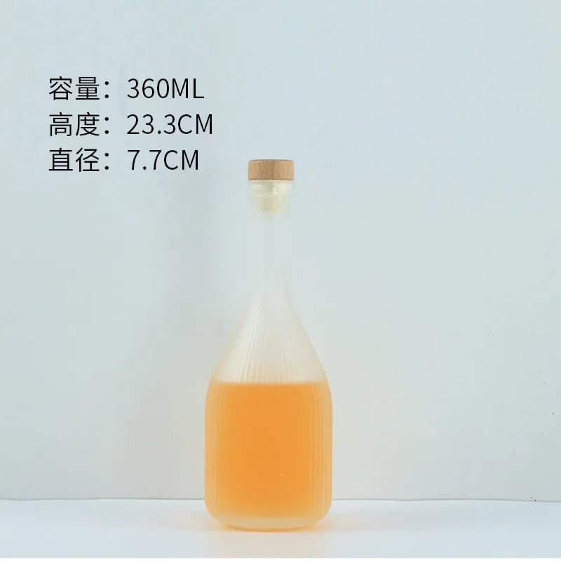 Fruit Wine Green Plum Wine Bottle Glass Bottles for Homemade Wine Fruit Juice and Beverages