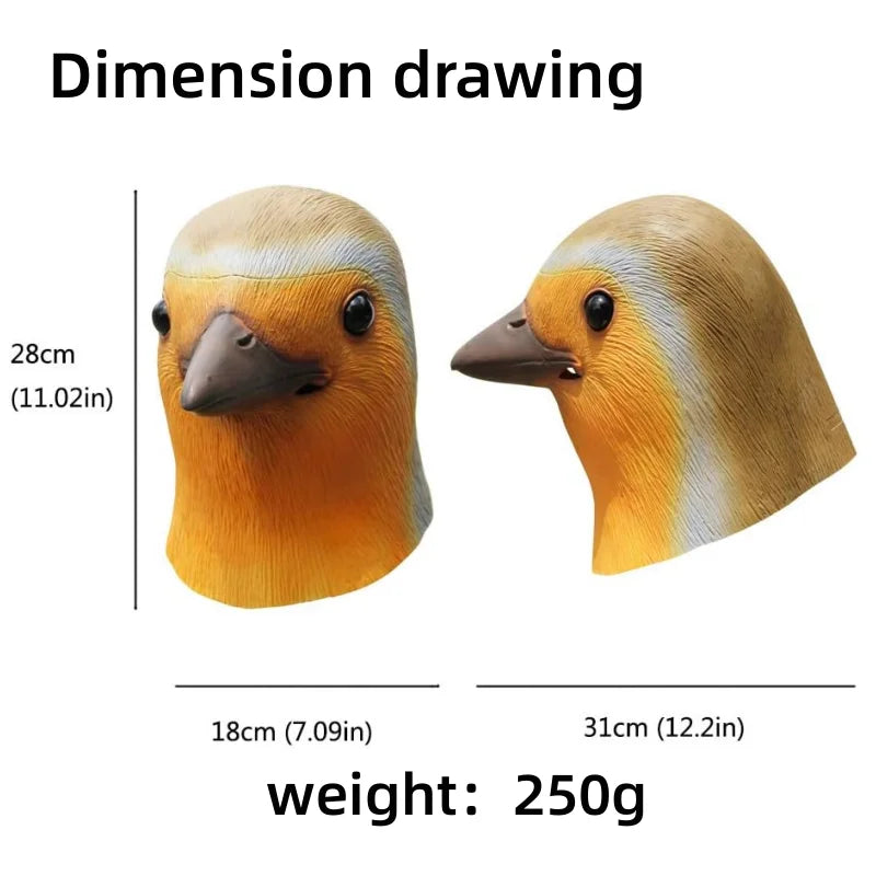 Novelty Bird Mask Latex Hood Animal Eagle Pigeon Bird Helmet Halloween Costume Carnival Cosplay Party Zoo Masquerade Props