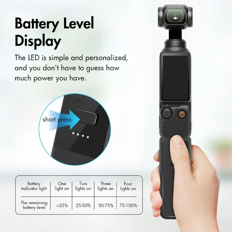 Osmo Pocket 3 Portable Mobile Power Bank Outdooor Handheld Grip Type-C Battery Charger Hub For DJI Pocket 3 Camera Charging Box