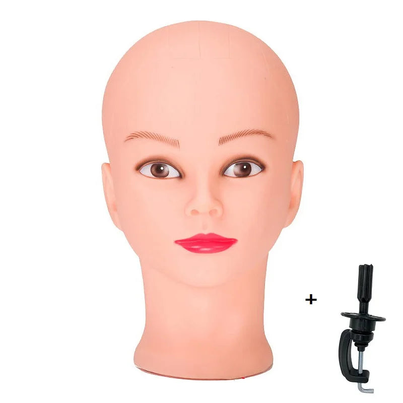 Female African Mannequin Head Without Hair For Making Wig Stand and Hat Display Cosmetology Manikin Training Head