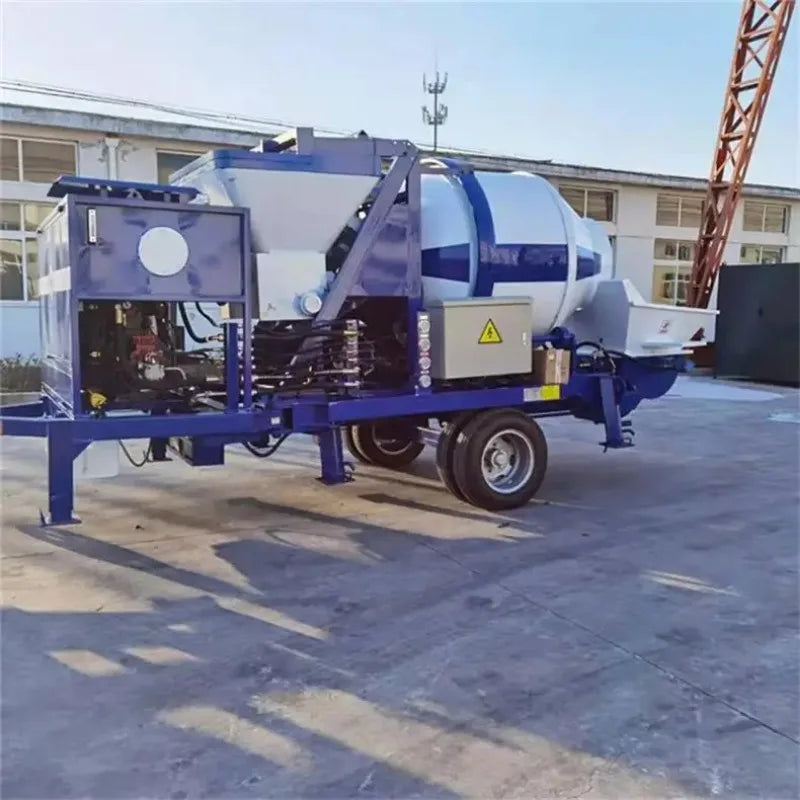 For Construction Portable Trailer Concrete Pump Machine 30m3/h Capacity Concrete Mixer Pump Truck Mounted Concrete Pump