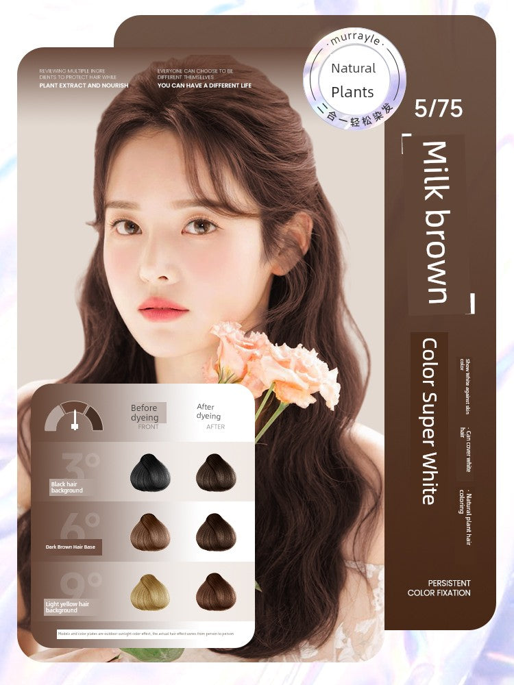 Natural Non-Irritating Dark Brown Plant Bubble Hair Dye