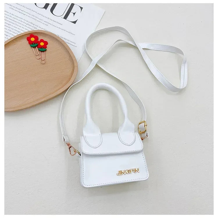 Fashion Small Square Shoulder Bag Baby Items Girl Retro Super Mini Handbag Kids Messenger Cross Body Bag PU Leather Child Wallet