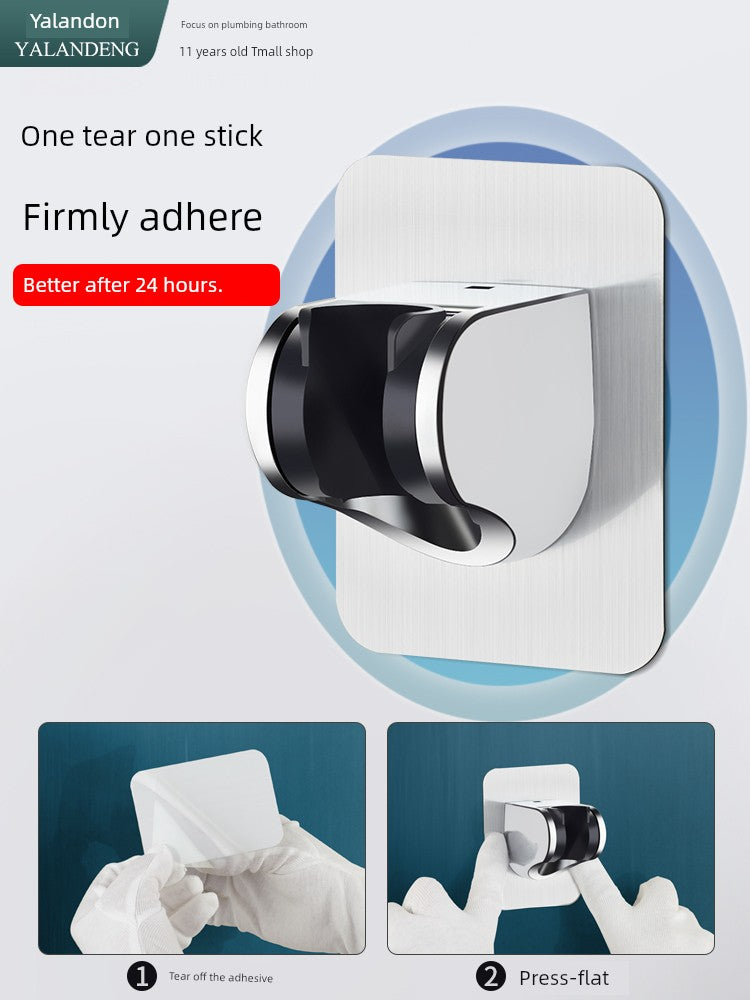 Shower Bracket Punch-Free Fixed Base Shower Nozzle Adjustable Rain Suction Cup Bathroom Shower Head Accessories