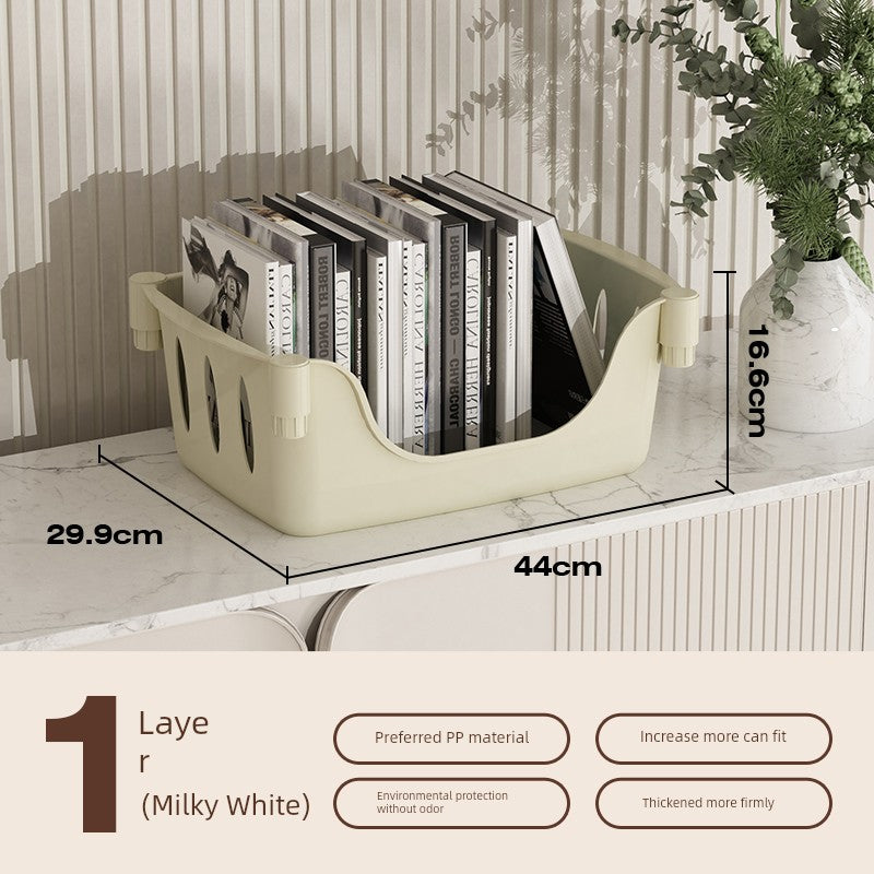 Multi-Layer Fruit and Vegetable Living Room and Bathroom Bookshelf Mobile Trolley