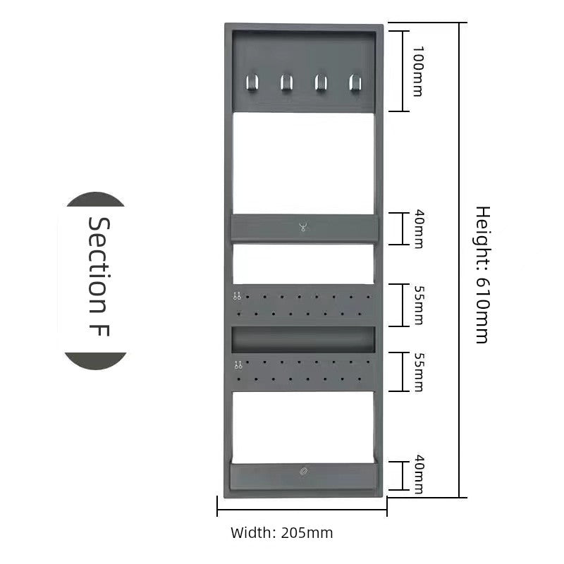 Accessible Luxury Cosmetics Storage Rack Punch-Free Bathroom Cabinet
