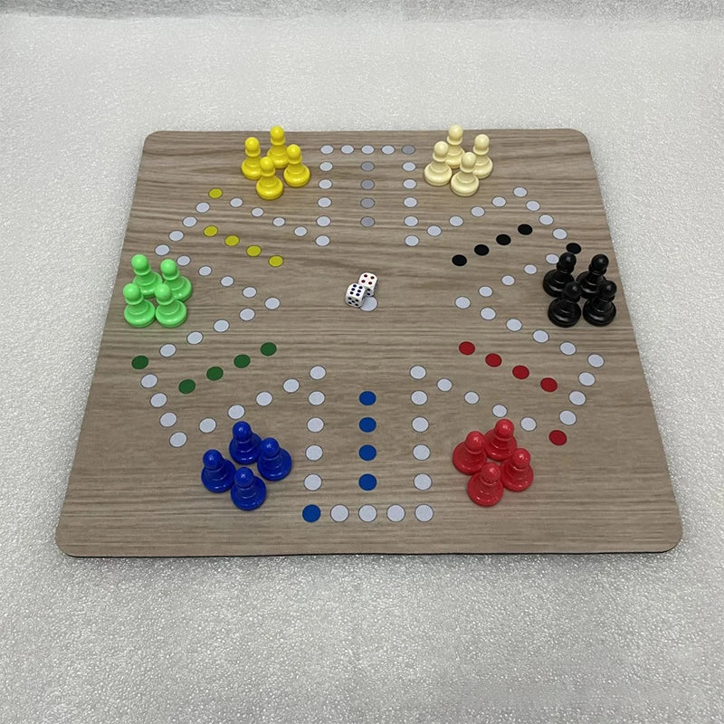 6 Player Flying Chess Ludo Ludo Jackaroo Rubber Pad Chess Board 35cm About 280 Grams Multiplayer Interactive Puzzle Game