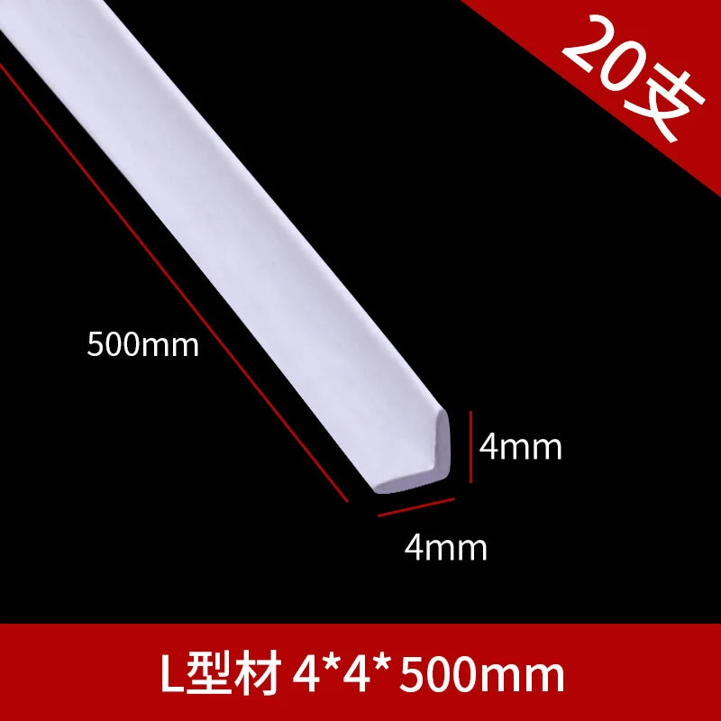 20pcs DIY Model Making ABS Architcture Building Materials Layout Toys Handmade Kits 50cm Students' Graduation Design Materials