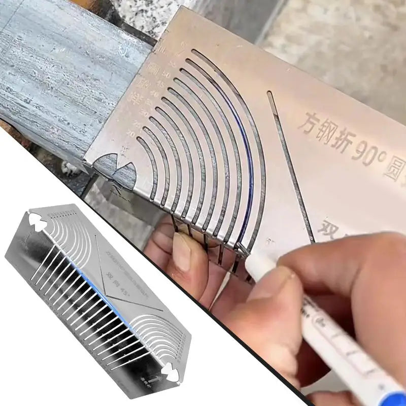 Angle And Arc Marking Tool Adjustable Linear Arc Dual-Purpose Scriber Right Angle Stainless Steel Scriber Construction Tool