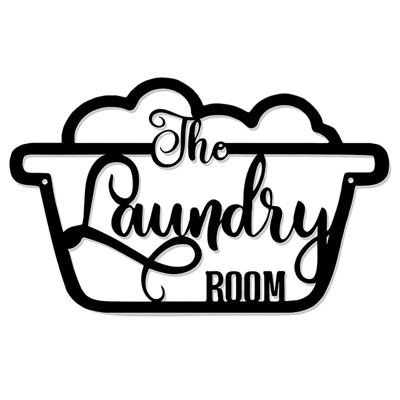 Hello Young 1pc Rustic Cute Laundry Room Metal Home Decor Sign Vintage Metal Art Wall Hanging Decoration Bathroom Accessories
