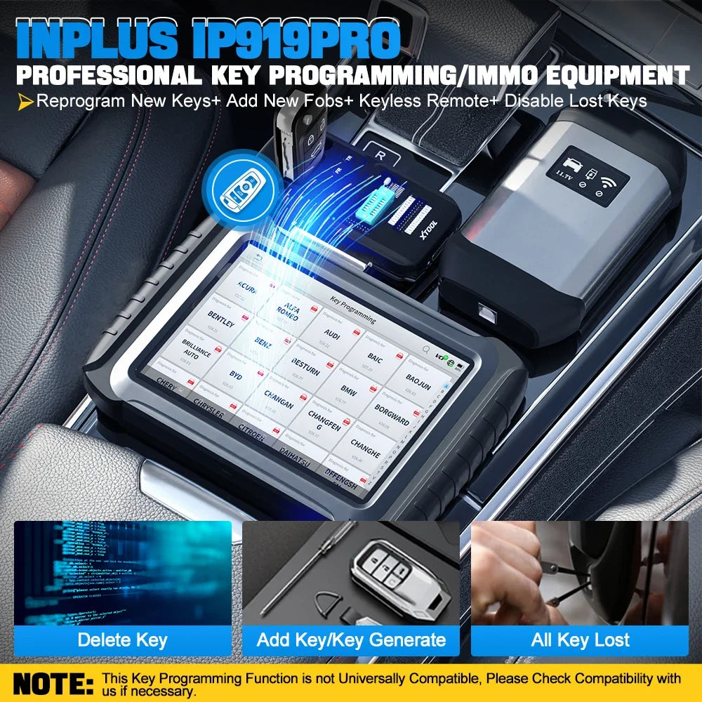 XTOOL InPlus IP919PRO BT Car Diagnostic Tool ECU Programming FCA CANFD DOIP Bi-directional ECU Coding Topology Map 42+ Services