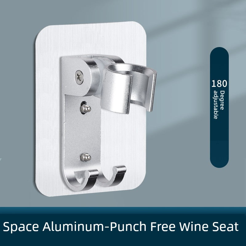 Shower Bracket Punch-Free Fixed Base Shower Nozzle Adjustable Rain Suction Cup Bathroom Shower Head Accessories