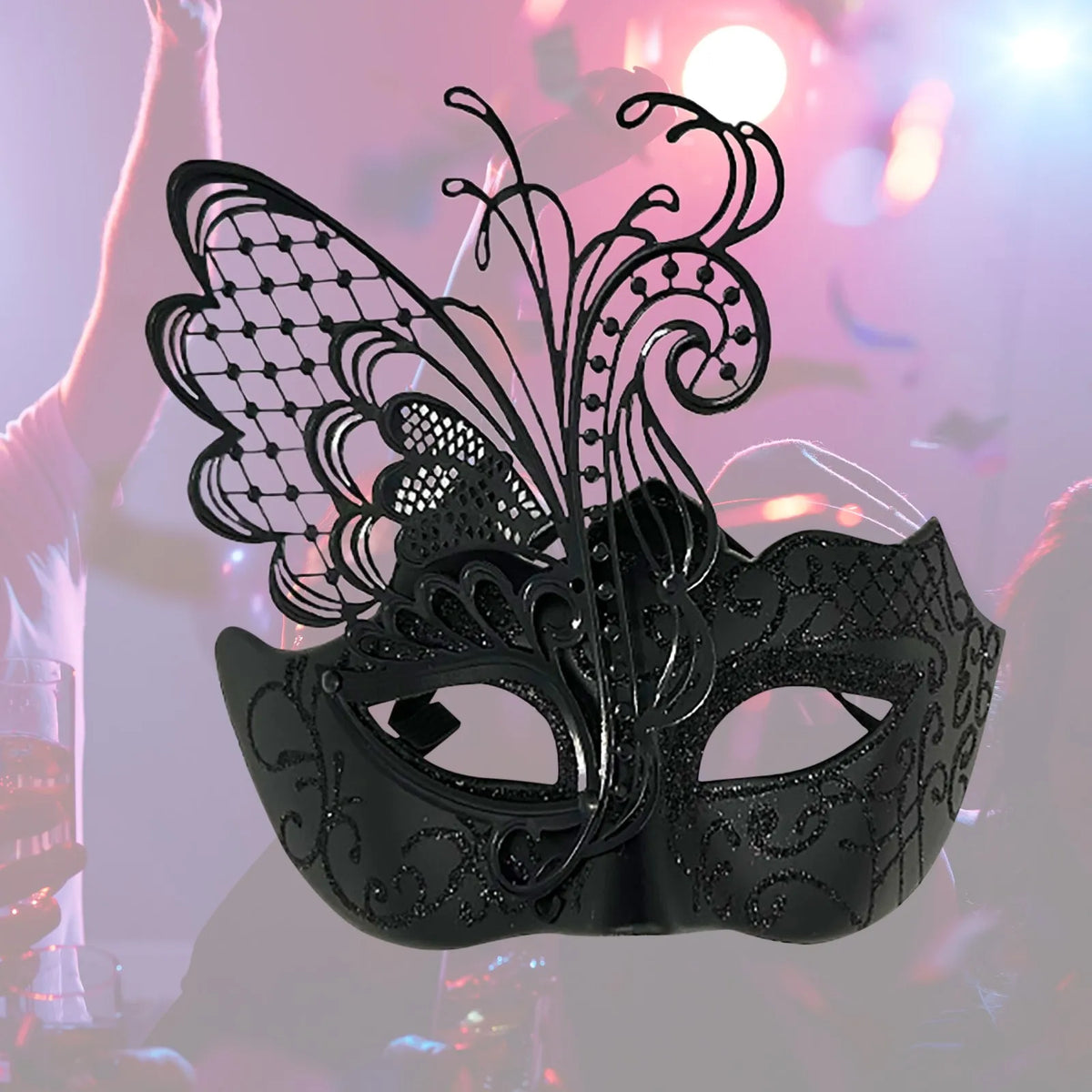 Carnival Masquerade For Women's Faux Feather Party Face Mask Novelty Halloween Christmas Easter Cosplay Party Prom Mask