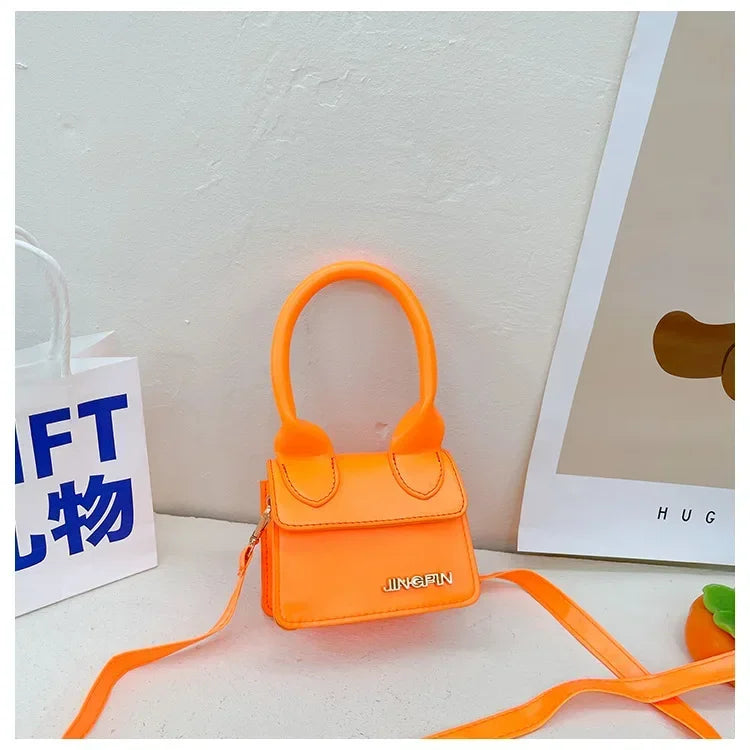 Fashion Small Square Shoulder Bag Baby Items Girl Retro Super Mini Handbag Kids Messenger Cross Body Bag PU Leather Child Wallet
