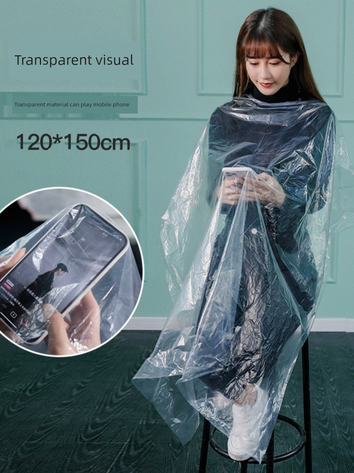 Disposable Shawl for Hair Dye Protection Cloth Scarf Hair Dyeing Hair Treatment Oil Hairdressing Hair Saloon Dedicated Plastic Waterproof Thickened Disposable