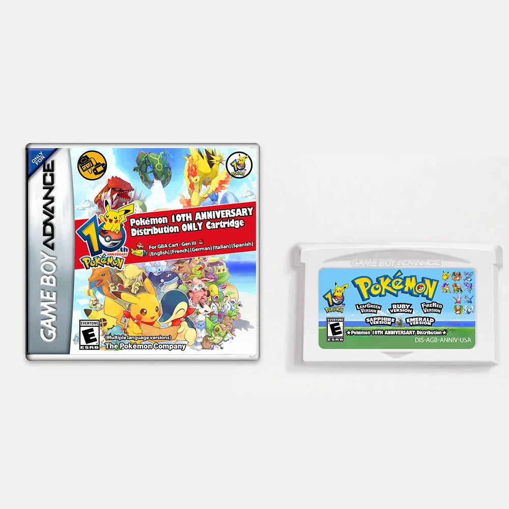 GBA Game Cassette GBA Pokémon 10th Anniversary Delivery Pokemon Distribution Cassette