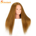 Mannequin Head With 26” 85%Real Human Hair Styling Training Head Manikin Cosmetology Doll Head For Straightening Curling Braid