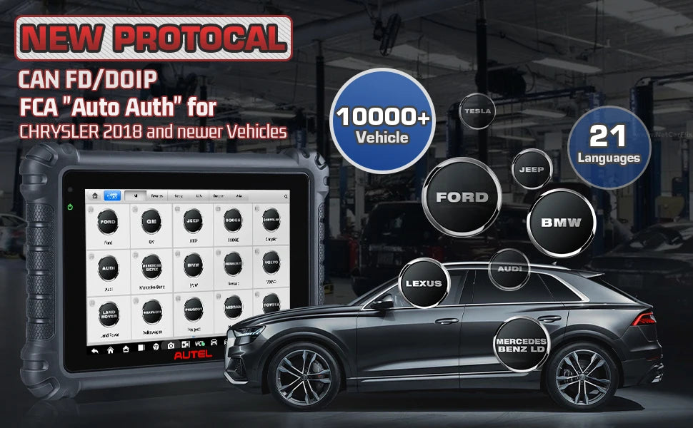 2025 Newest Autel MaxiCOM MK906PRO Diagnostic Tool, MK906 Pro OBD2 Auto Car Scanner ECU Coding 36+Service All System CAN FD DoIP