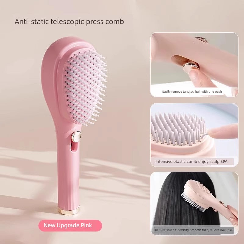 Telescopic Massage Comb Hair Dye Comb Hair Scalp Cleaning Hairdressing Comb Anti-Static Shunfa For Home One-Click Good-looking